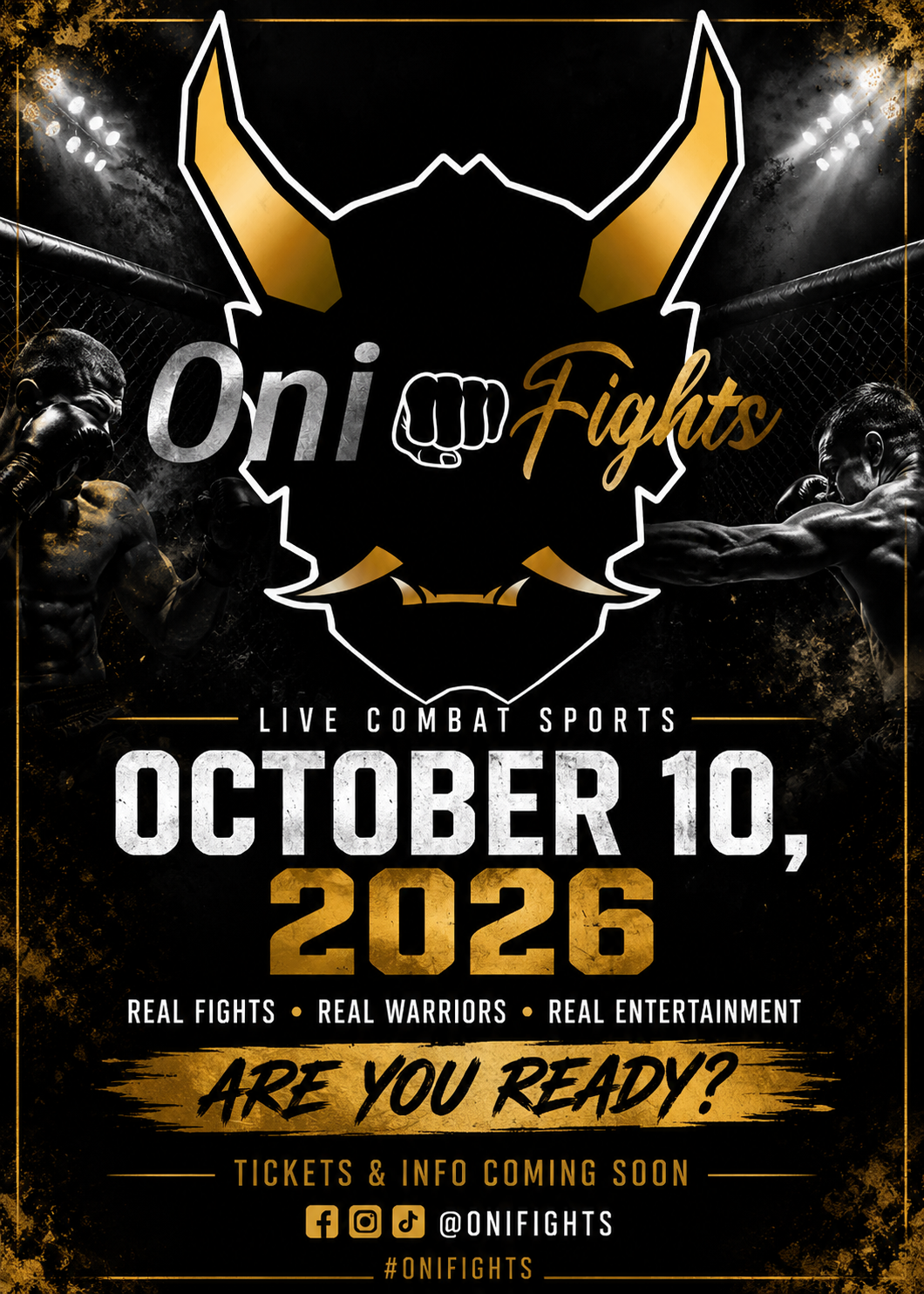 Oni Fights event flyer